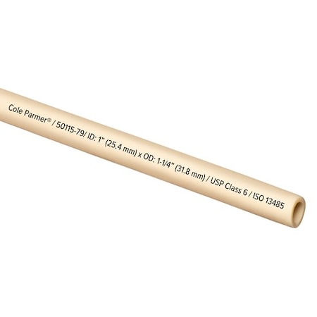 Cole Parmer TPV Tubing, Tan Opaque, 1in ID x 1-1/4in OD; 50 Ft CP-EJP16-20